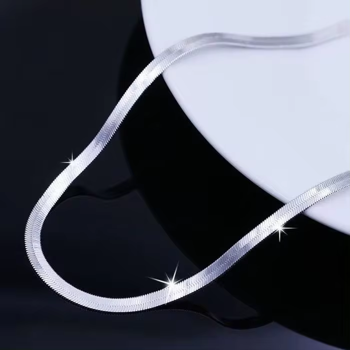 Collar de cadena de plata de ley 925 fina de 4 mm para mujer y hombre, joyería de lujo para bodas y fiestas, regalos festivos.