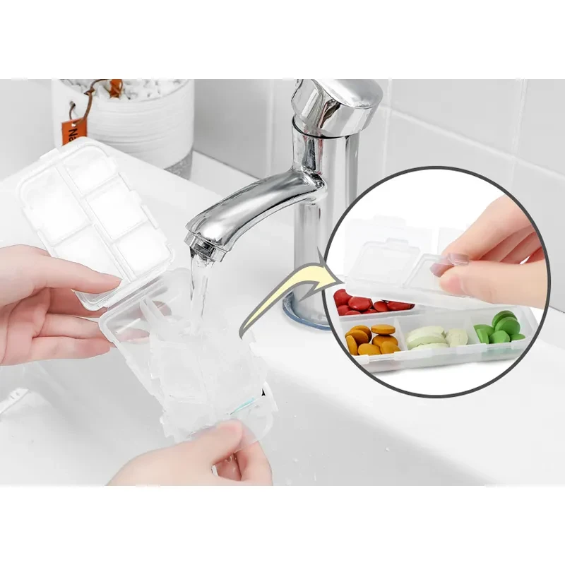 Pastillero de viaje de 10 cuadrículas