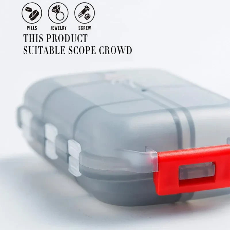 Pastillero de viaje de 10 cuadrículas