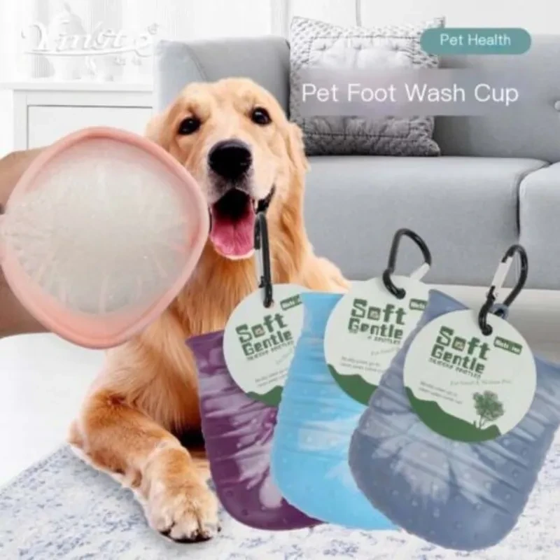 Taza limpiadora de patas de perro 2 en 1