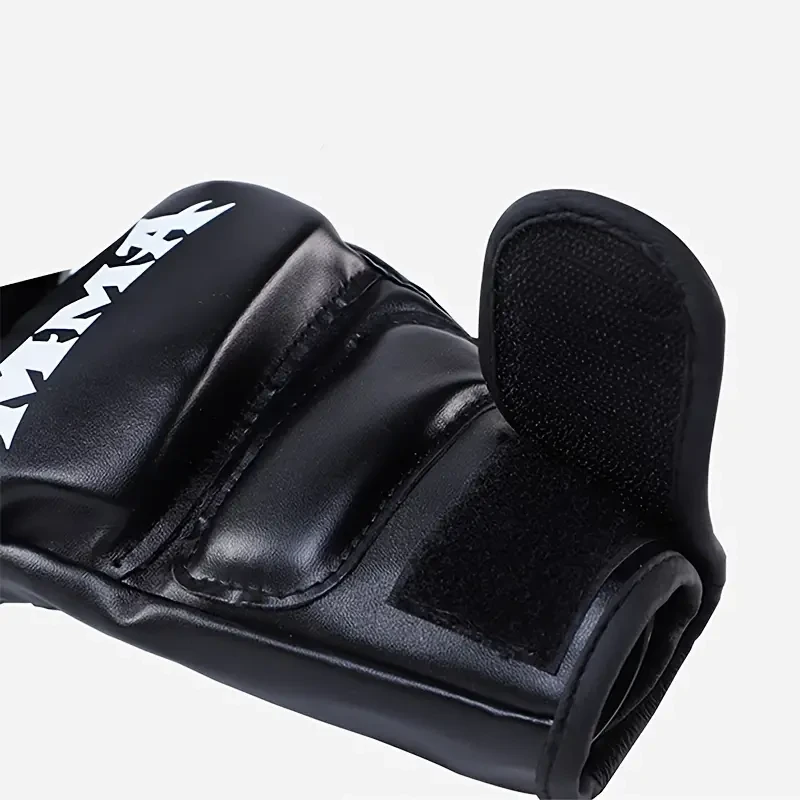 2 guantes de boxeo de entrenamiento Sanda de medio dedo