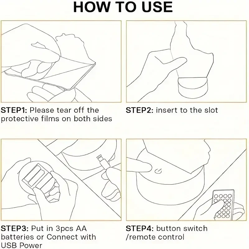 Luz nocturna 3D novedosa con 16 colores y control remoto