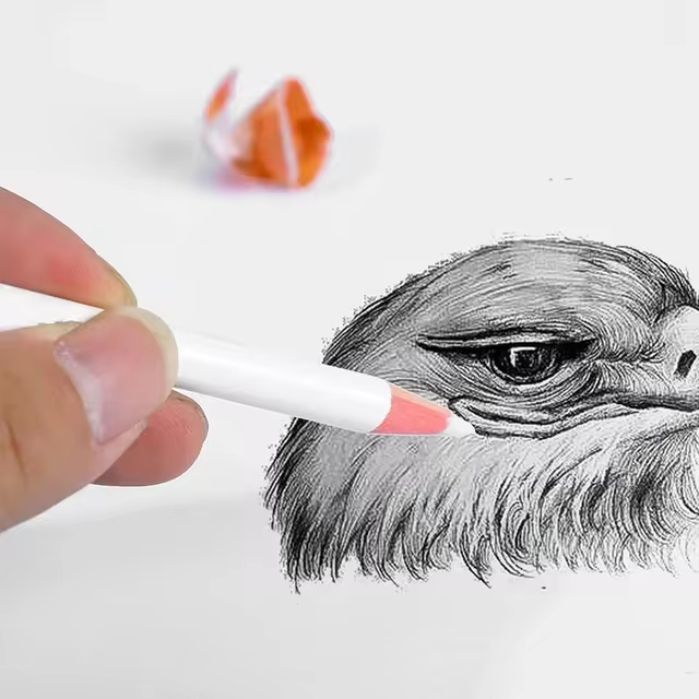 Borradores con forma de lápiz para dibujar, pintar y hacer bocetos. Borrador resaltador profesional de alta precisión. Material escolar y de oficina kawaii.