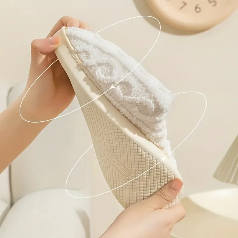 Pantuflas de felpa ultrasuaves con estampado de oso