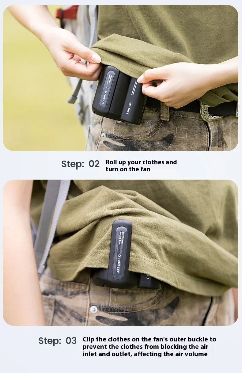 Ventilador de viento portátil de gran tamaño