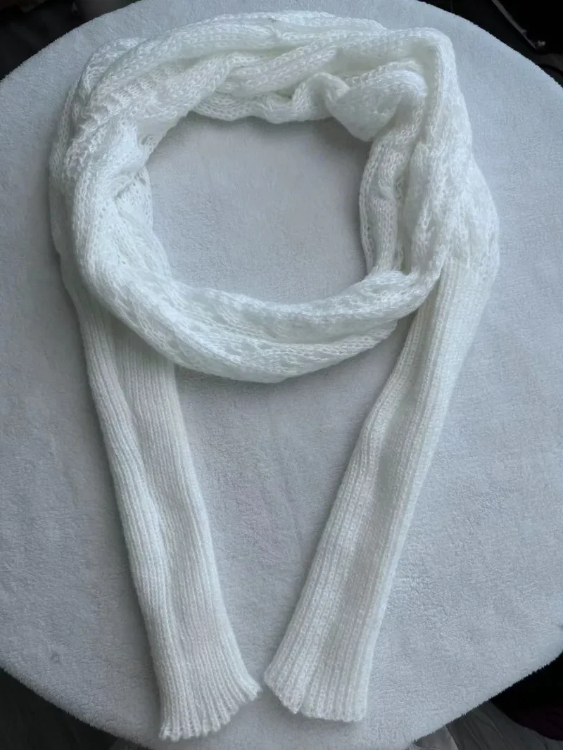 Chal de punto cálido de otoño e invierno para mujer, cuello chal de manga doble ahuecado, moda natural para el hogar y la fiesta.