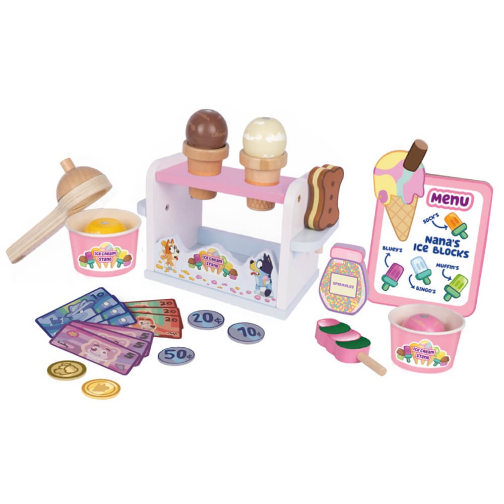 Puesto de helados de madera Bluey