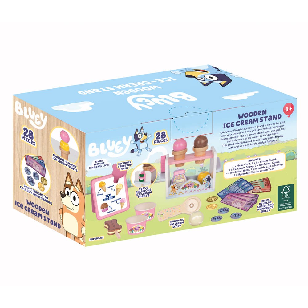 Puesto de helados de madera Bluey