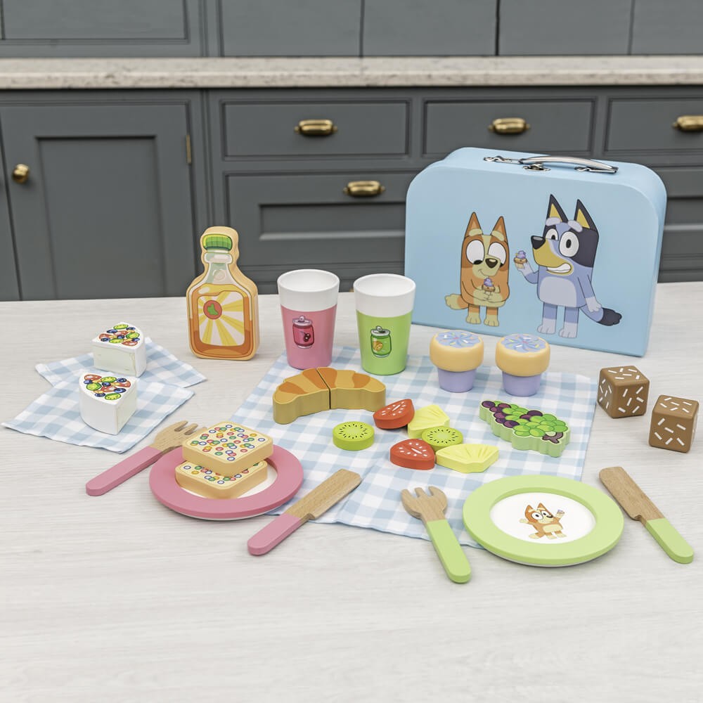 Juego de picnic de madera Bluey