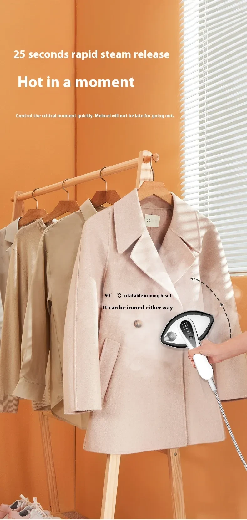 Vaporizador de ropa de mano