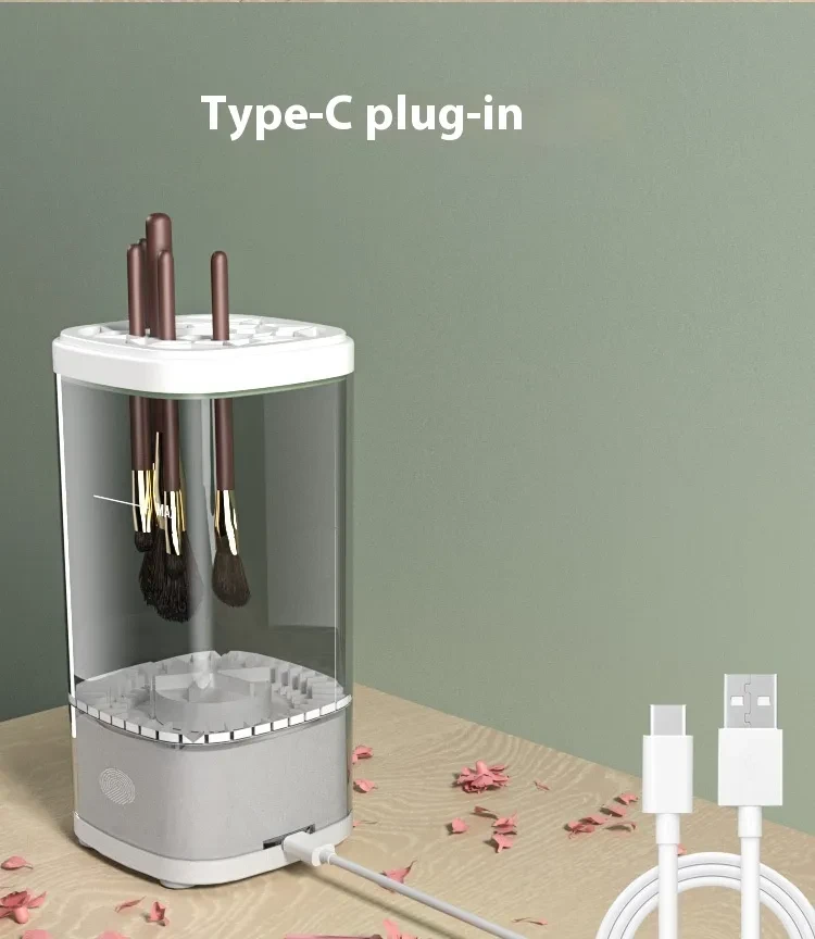 Dispositivo eléctrico de limpieza de brochas de maquillaje