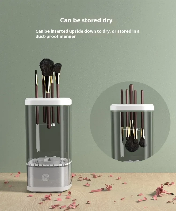 Dispositivo eléctrico de limpieza de brochas de maquillaje