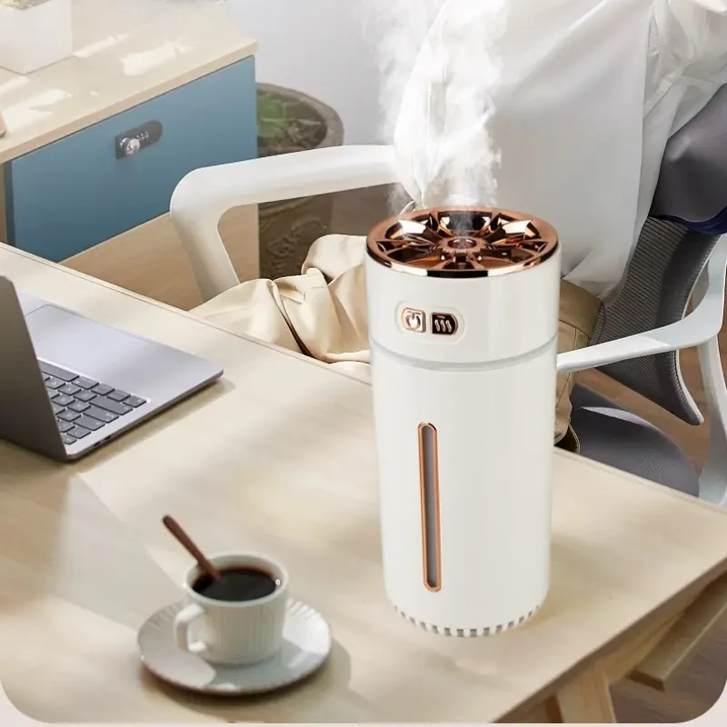 Mini humidificador de aire para coche de 300 ml con luz LED de colores