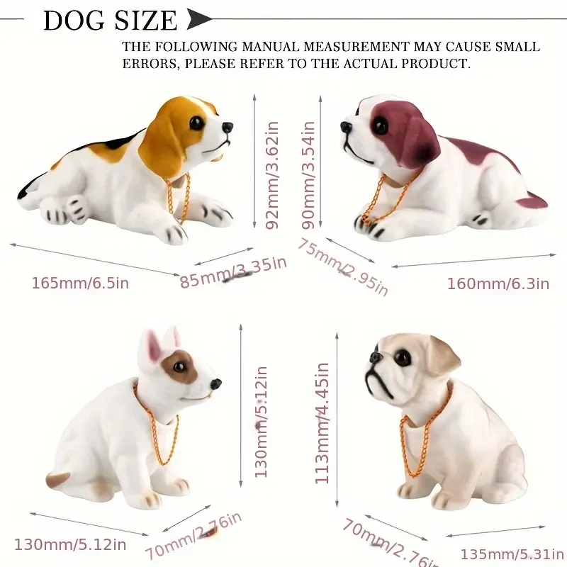 Decoración para coche con forma de perro que menea la cola