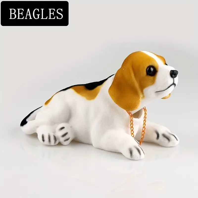 Decoración para coche con forma de perro que menea la cola