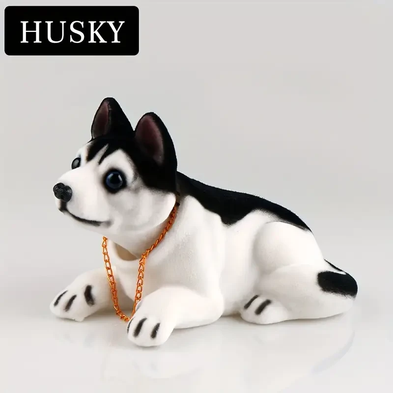 Decoración para coche con forma de perro que menea la cola