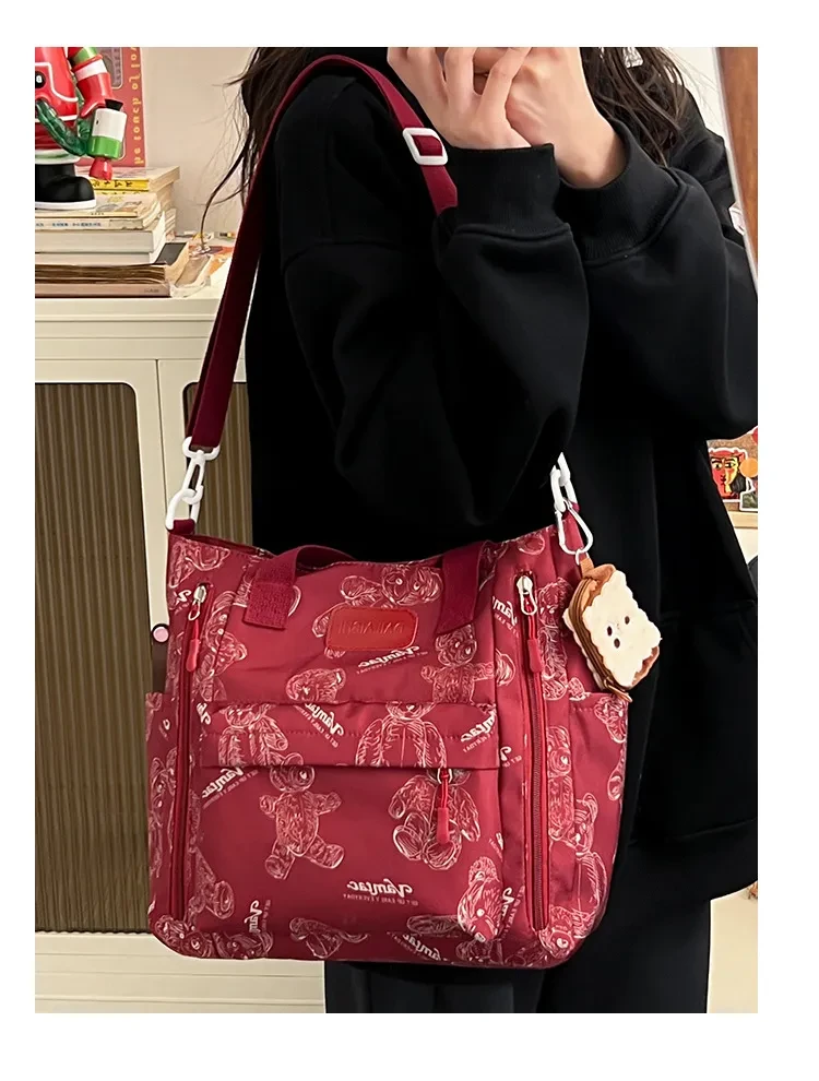 Bolso bandolera multibolsillos de gran capacidad