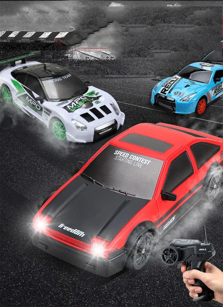 Coche teledirigido de control remoto de 2,4 GHz con tracción en las cuatro ruedas
