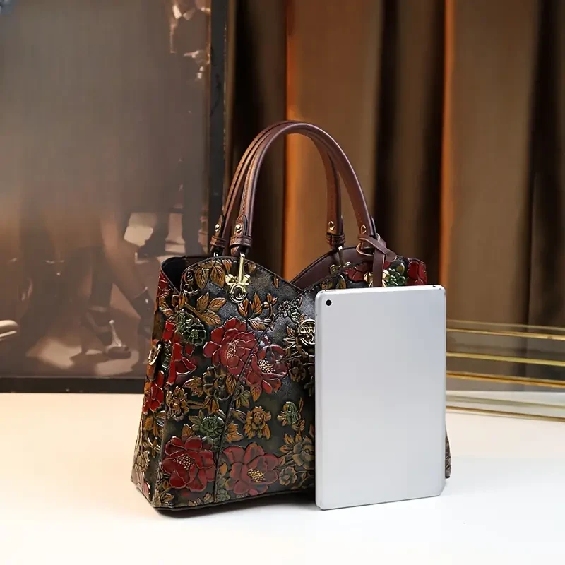 Bolso vintage con estampado de flores