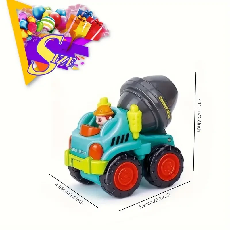 6 minicoches de juguete para niños de 2 años, regalo de cumpleaños.
