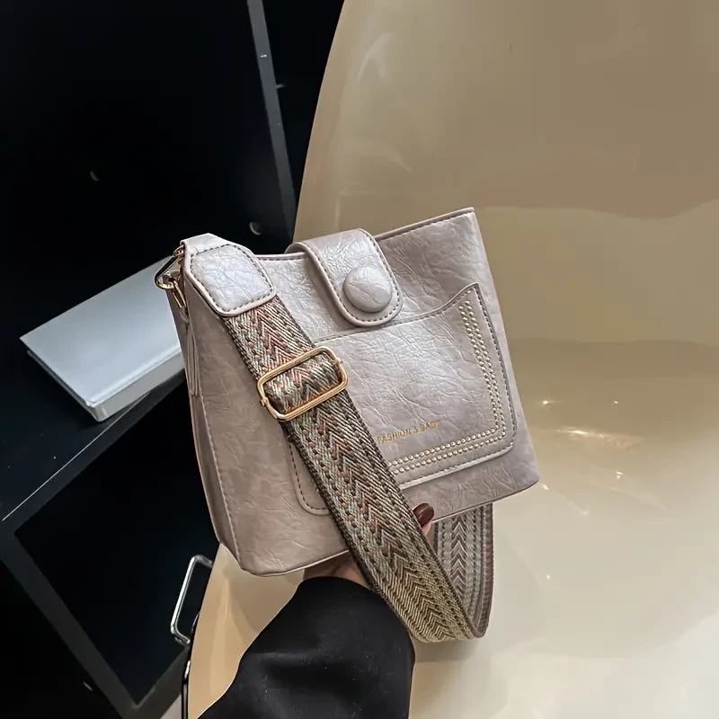 Bolso bandolera de piel sintética suave