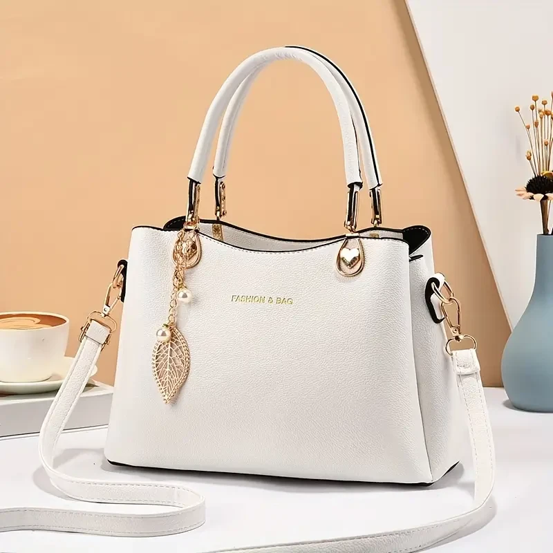 Bolso de hombro clásico de color sólido