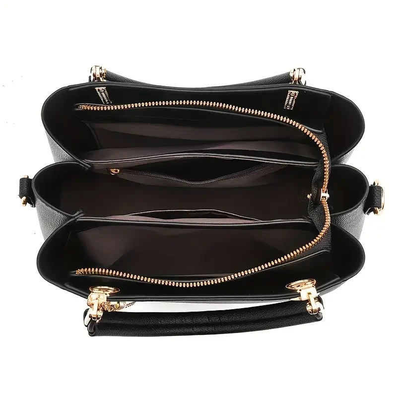Bolso de hombro clásico de color sólido