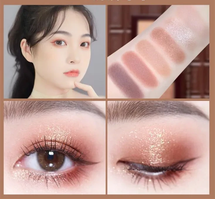 Sombra de ojos de seis colores Net Red Taro Milk
