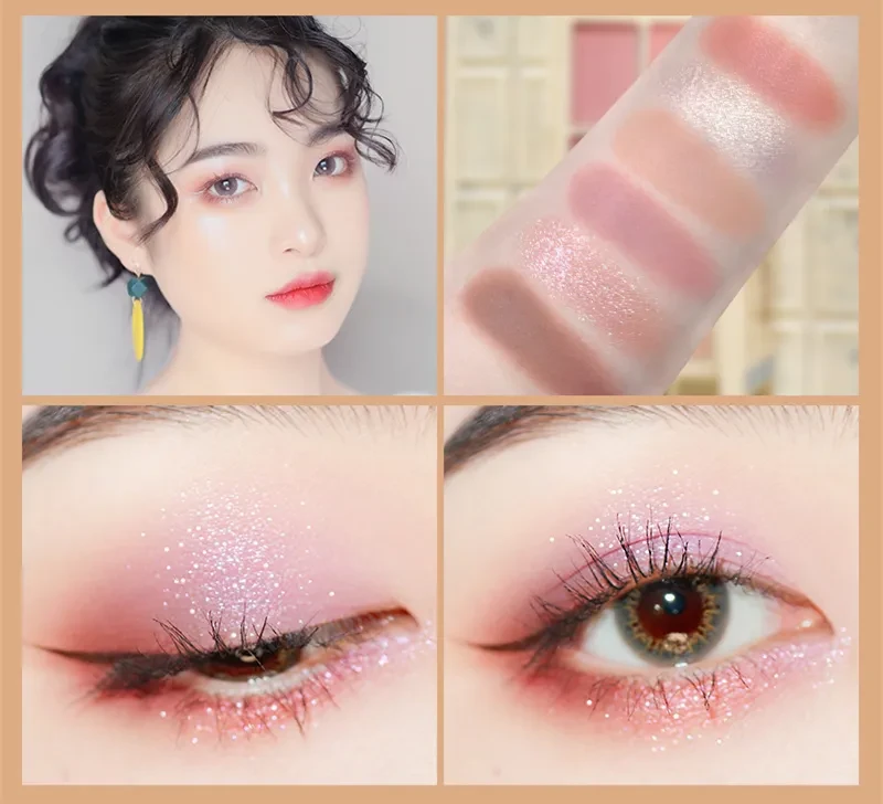 Sombra de ojos de seis colores Net Red Taro Milk