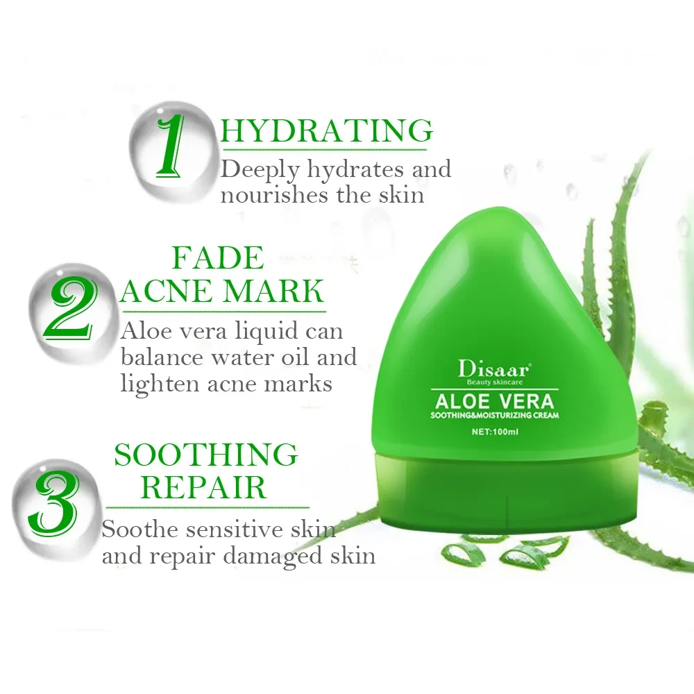 Crema hidratante de aloe vera para hidratar el rostro