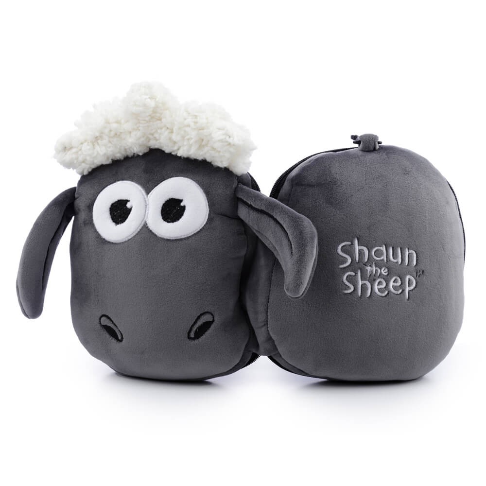 Relaxeazzz Shaum The Sheep - Juego de almohada de viaje y antifaz