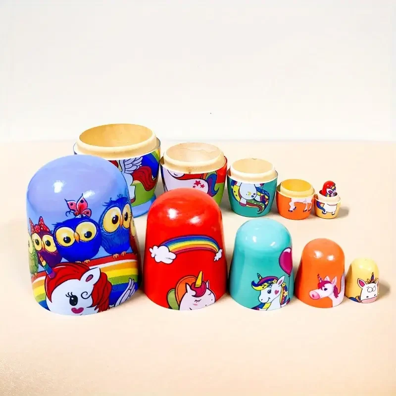 Muñecas de madera de unicornio: decoración festiva y única para el hogar, juguete artesanal para niños, perfecto para Navidad, Halloween, Acción de Gracias, cumpleaños y regalos de fiesta.