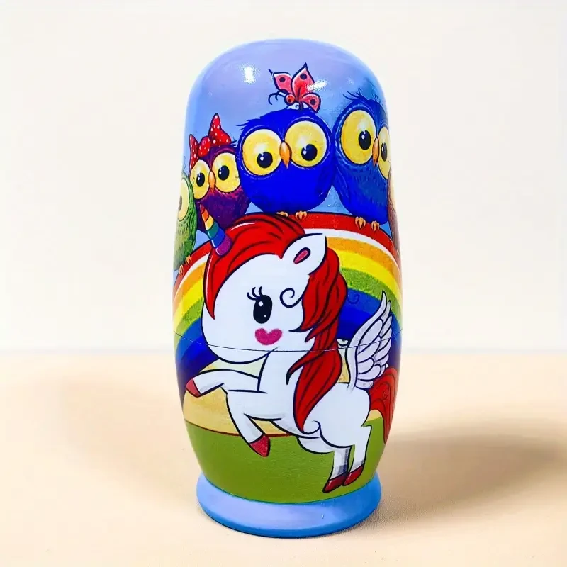 Muñecas de madera de unicornio: decoración festiva y única para el hogar, juguete artesanal para niños, perfecto para Navidad, Halloween, Acción de Gracias, cumpleaños y regalos de fiesta.