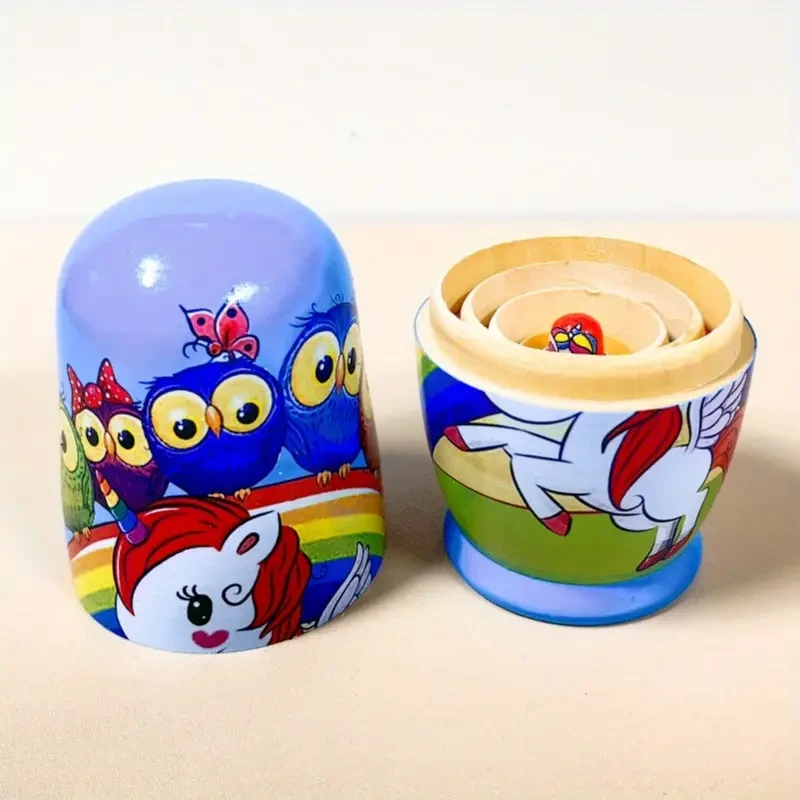 Muñecas de madera de unicornio: decoración festiva y única para el hogar, juguete artesanal para niños, perfecto para Navidad, Halloween, Acción de Gracias, cumpleaños y regalos de fiesta.