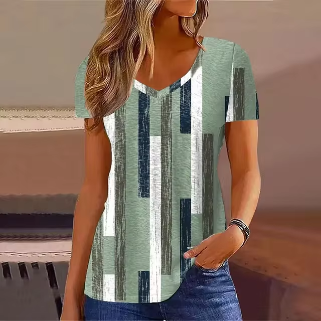 Blusas de moda para mujer 2024, camiseta para mujer con estampado de flores 3D, camiseta blanca kawaii con cuello en V, ropa femenina, camisetas oversize de verano.