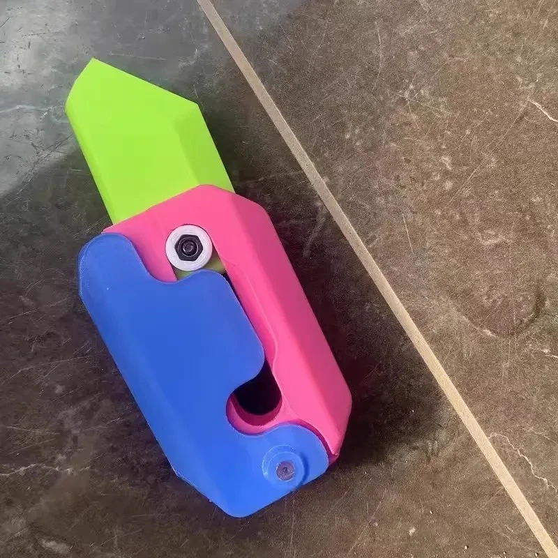 Mini cuchillo de rábano saltador con impresión 3D, modelo de cachorro de gravedad, colgante de premio para estudiantes, juguete de descompresión para niños, regalo