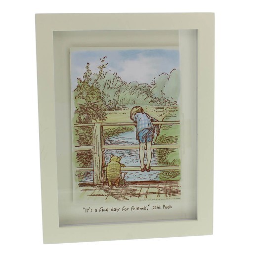 Placa de pared clásica de Winnie the Pooh: Un buen día para los amigos