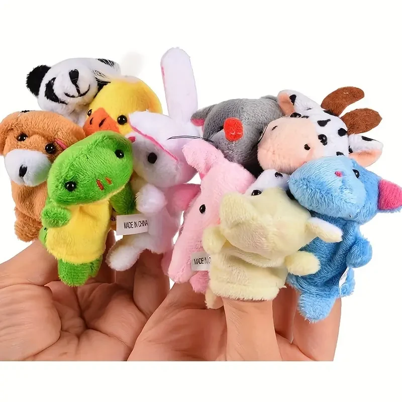 Juego de títeres de dedo de 8/16 piezas: peluches suaves para niños, mini muñecos de peluche para niños y niñas, perfectos para actuaciones, juegos, fiestas escolares y regalos de Navidad y Pascua.