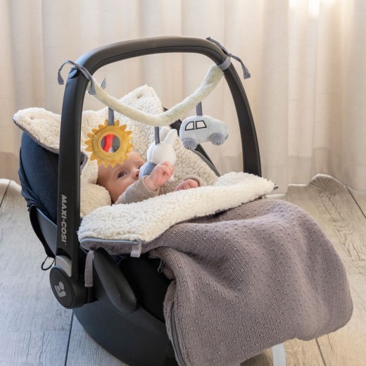 Juguete para asiento de coche Miffy Fluffy azul/verde