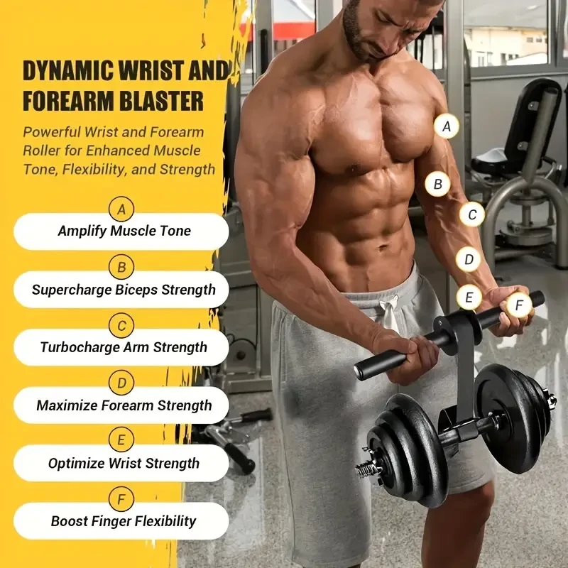 Fortalecedor de muñeca y antebrazo de hierro - Barra de entrenamiento muscular
