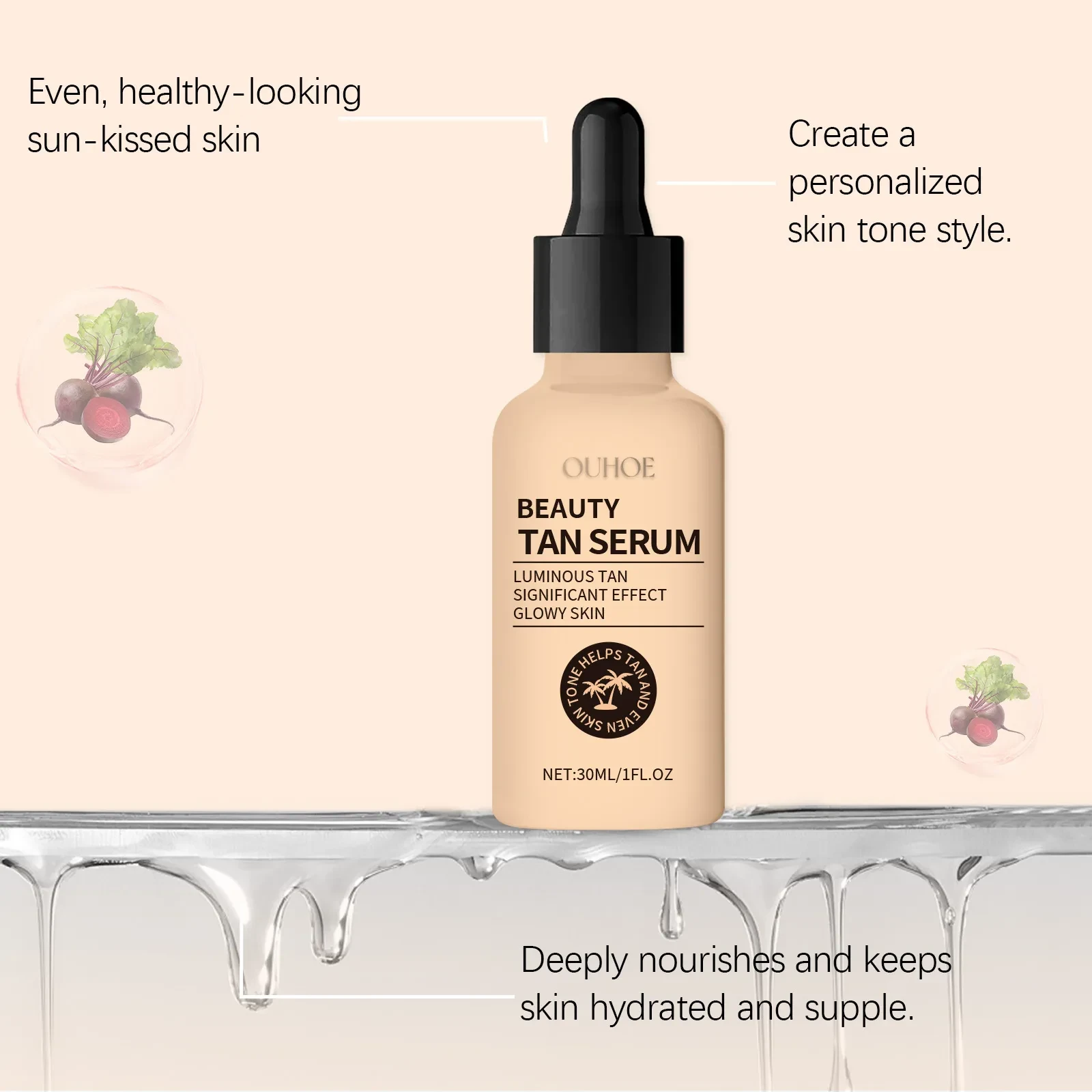 Solución de cuidado hidratante para un tono de piel uniforme