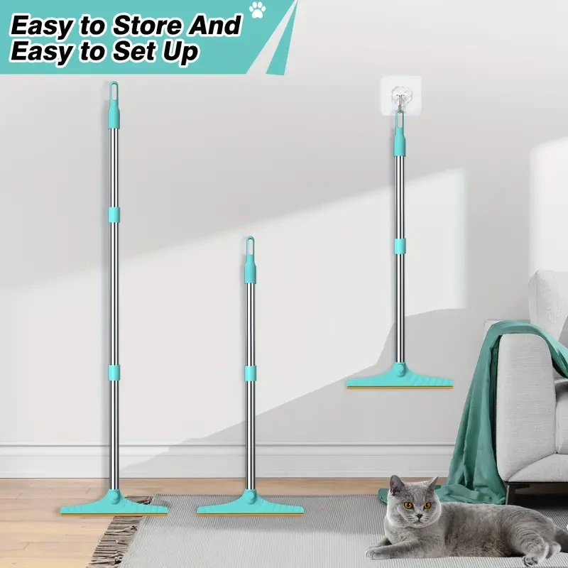 Removedor de pelo de mascotas de mango largo