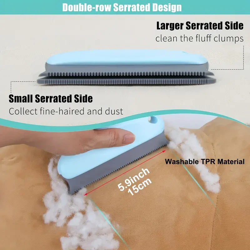 Removedor de pelo de mascotas de mango largo