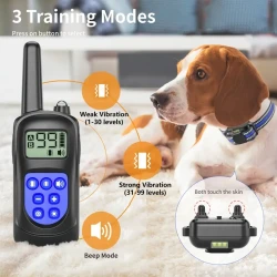 Collar de entrenamiento vibratorio para perros con alcance de 2000 pies