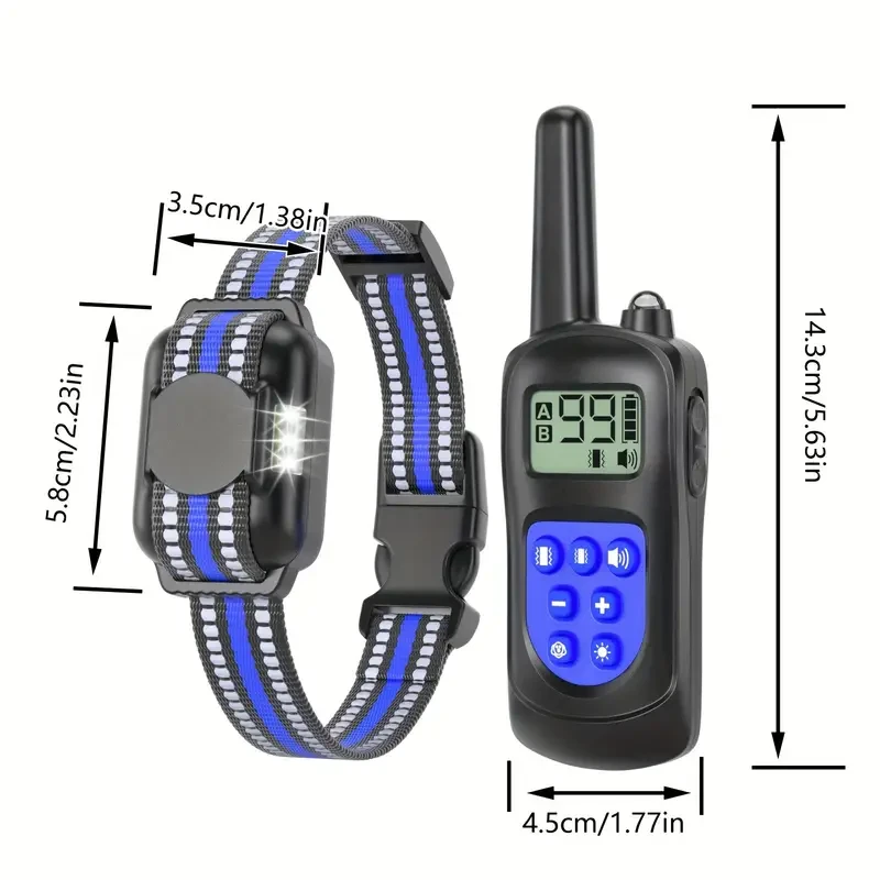 Collar de entrenamiento vibratorio para perros con alcance de 2000 pies