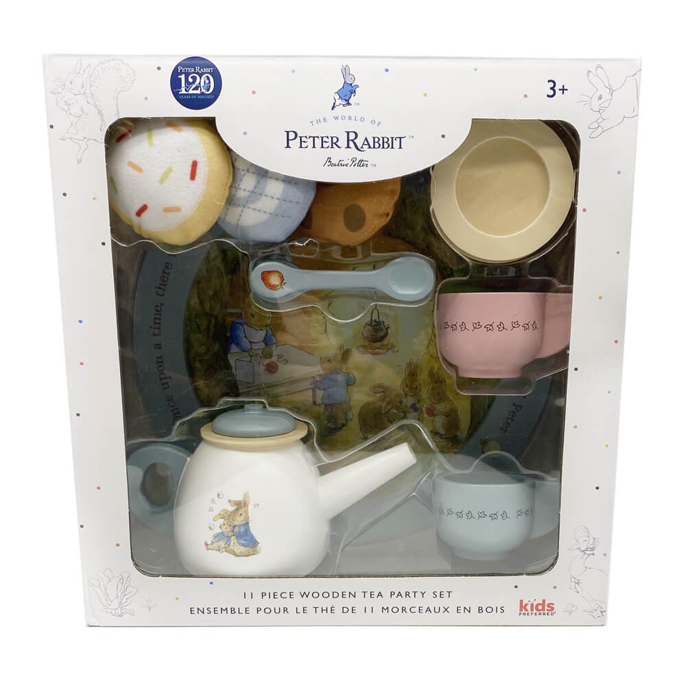 Juego de té de madera de Peter Rabbit