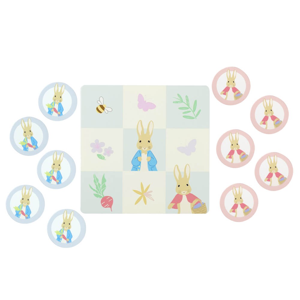 Tres en raya de madera de Peter Rabbit
