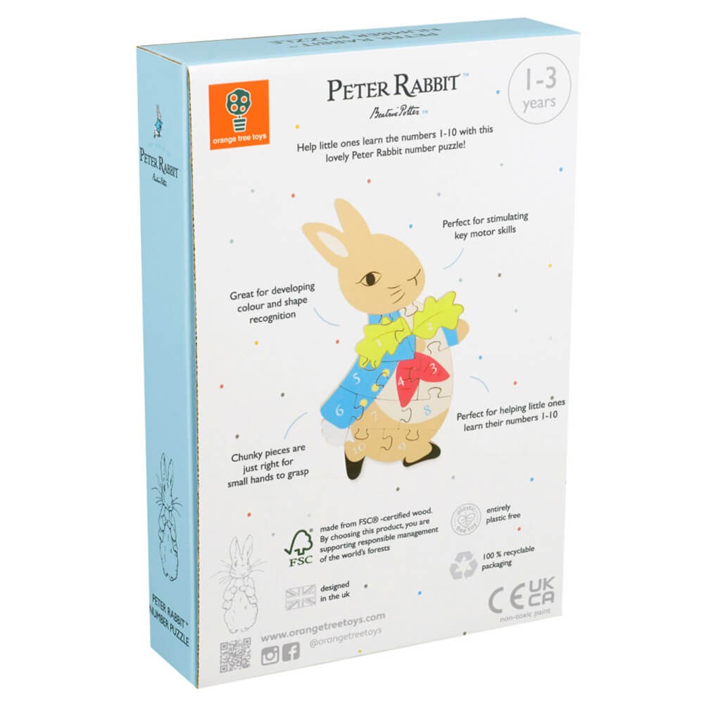 Rompecabezas de números de madera Peter Rabbit