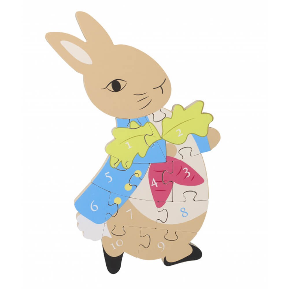 Rompecabezas de números de madera Peter Rabbit