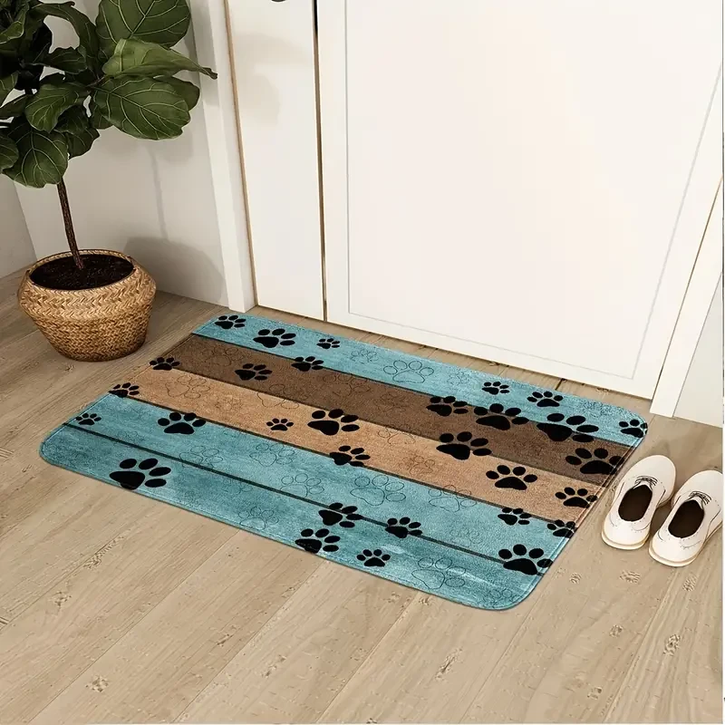 Felpudo ultraabsorbente con huellas de perro